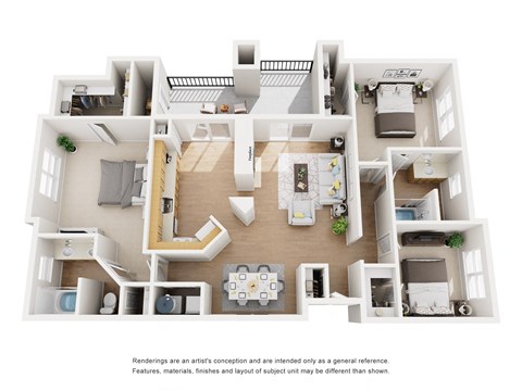 Sonoma Floor Plan 3 Bed 2 Bath, 1,384 Sq. Ft.